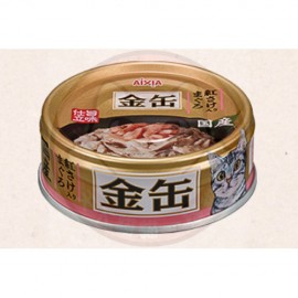Aixia 金缶 - 吞拿魚+三文魚 貓罐頭 70g x 24罐 [GCM43] (2箱以上有折扣優惠)